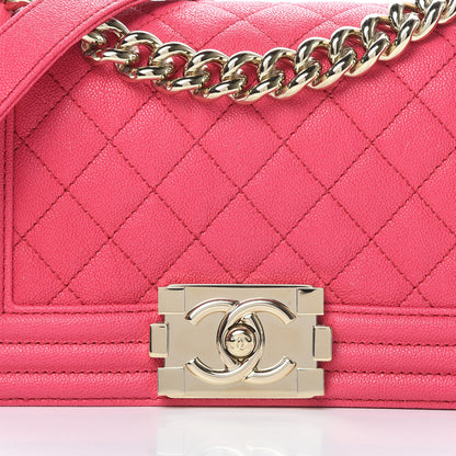 Chanel Caviar Quilted Small Boy Flap Rose Fonce 8 of 15