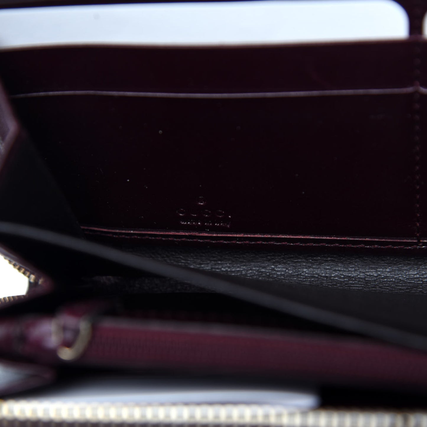Imprime Monogram GG Pierce Zip Around Wallet Bordeaux