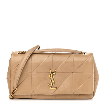 Saint Laurent Lambskin Patchwork Monogram Medium Jamie Beige 1 of 11