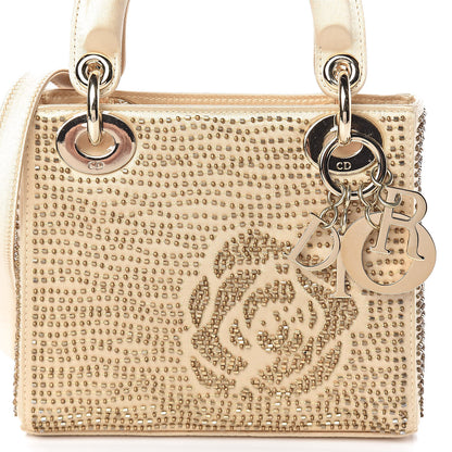 Christian Dior Satin Beaded Mini Lady Dior Gold 14 of 14
