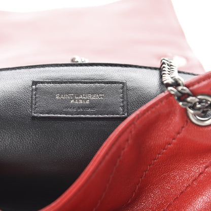 Saint Laurent Pebbled Lambskin Chevron Monogram Small Nolita Rouge 8 of 9