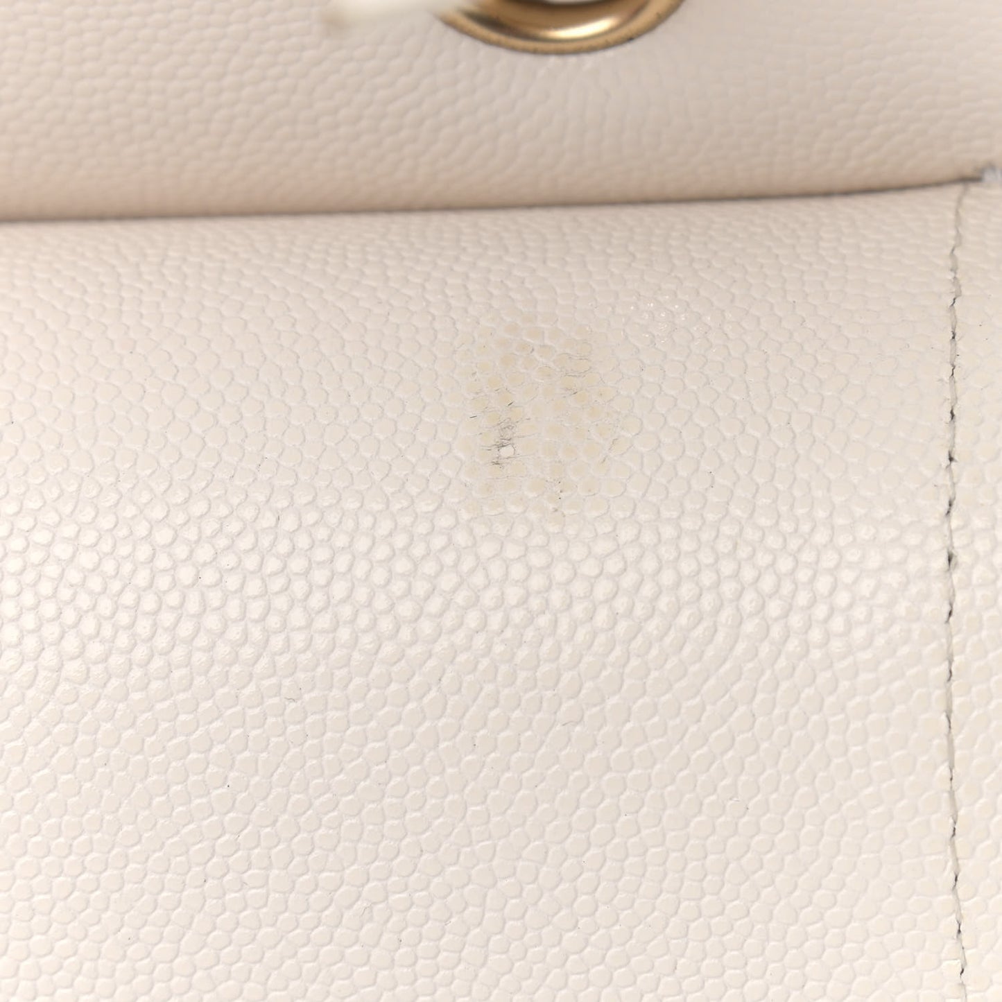 Caviar Quilted Small Double Flap White
