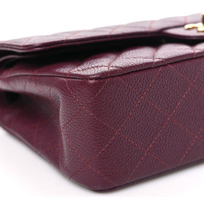 Chanel Caviar Quilted Medium Double Flap Burgundy 9 of 11