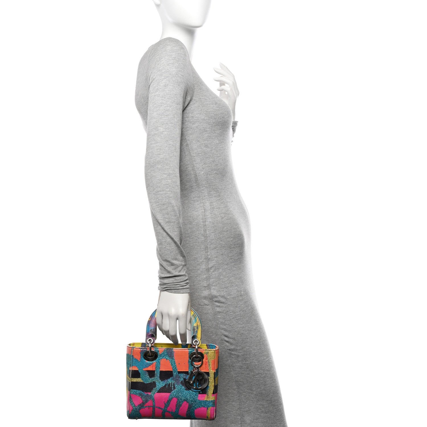 Christian Dior X CHRIS MARTIN Printed Medium Lady Dior Art Multicolor 2 of 13