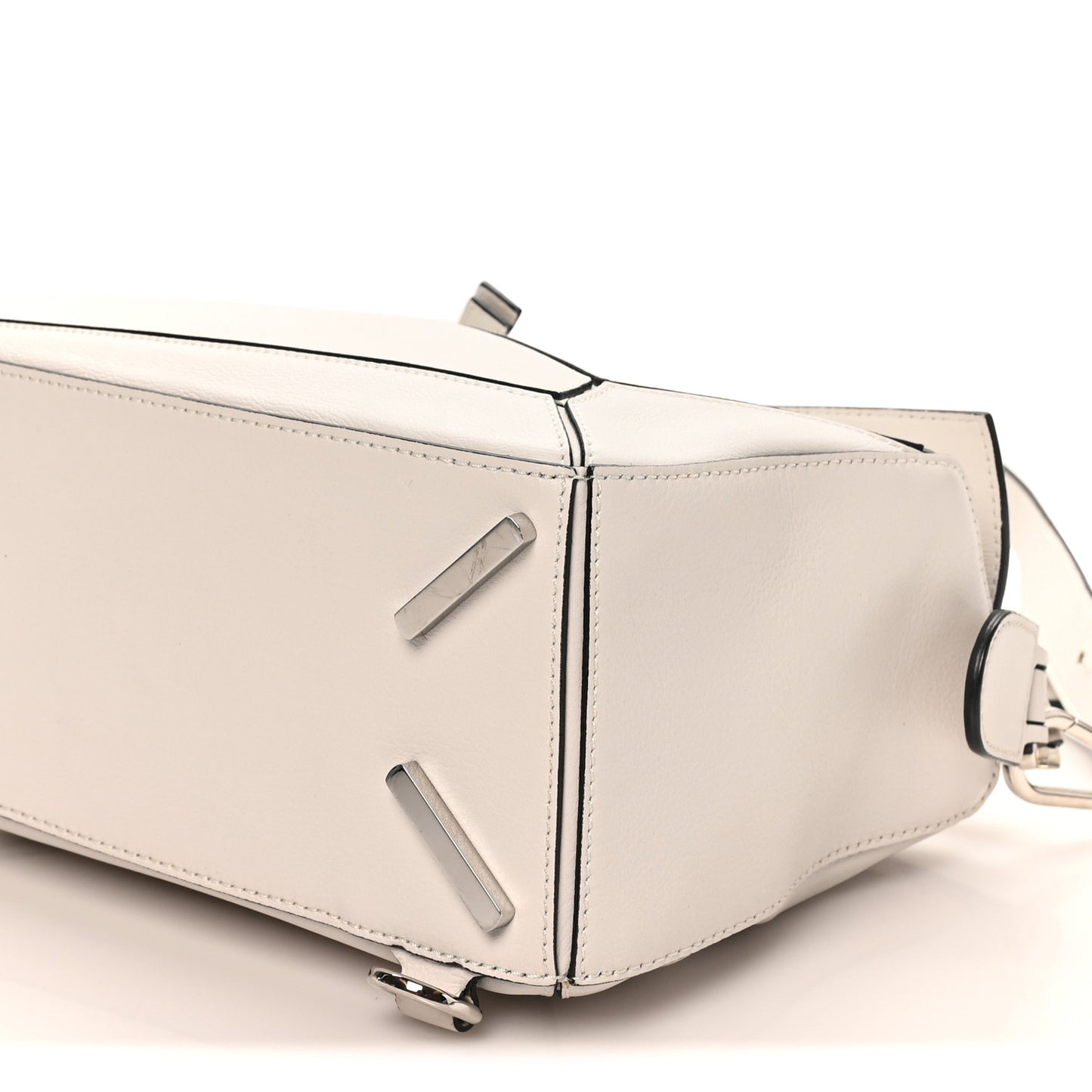 Calfskin Small Puzzle Bag White
