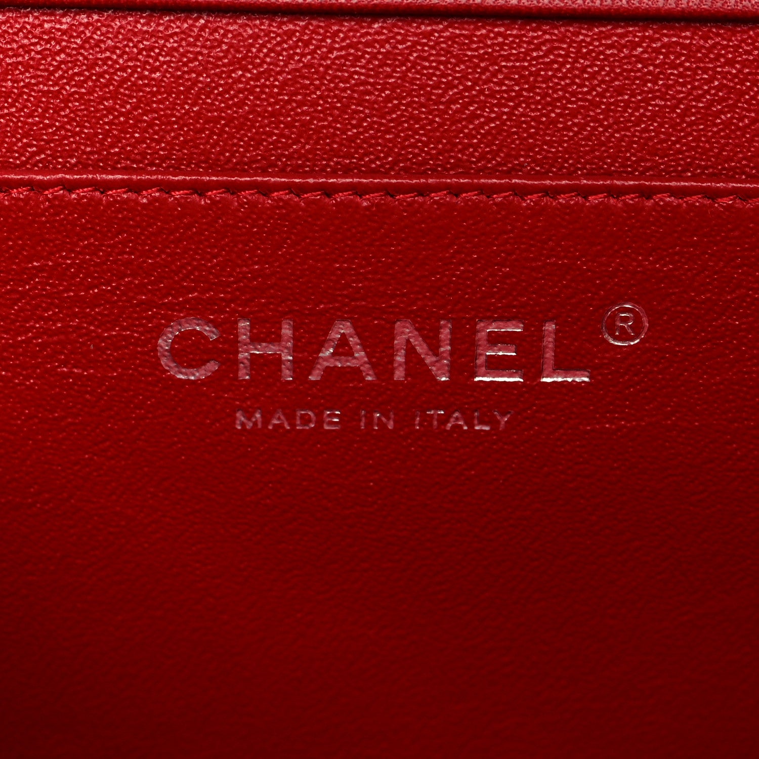 Chanel Lambskin Quilted Clutch With Chain Flap Red 5 of 9