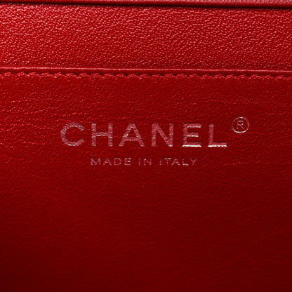 Chanel Lambskin Quilted Clutch With Chain Flap Red 5 of 9