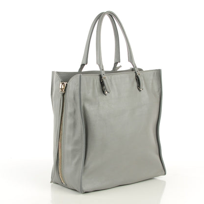 Balenciaga Calfskin Papier A5 Zip Around Tote Metal Grey 3 of 9