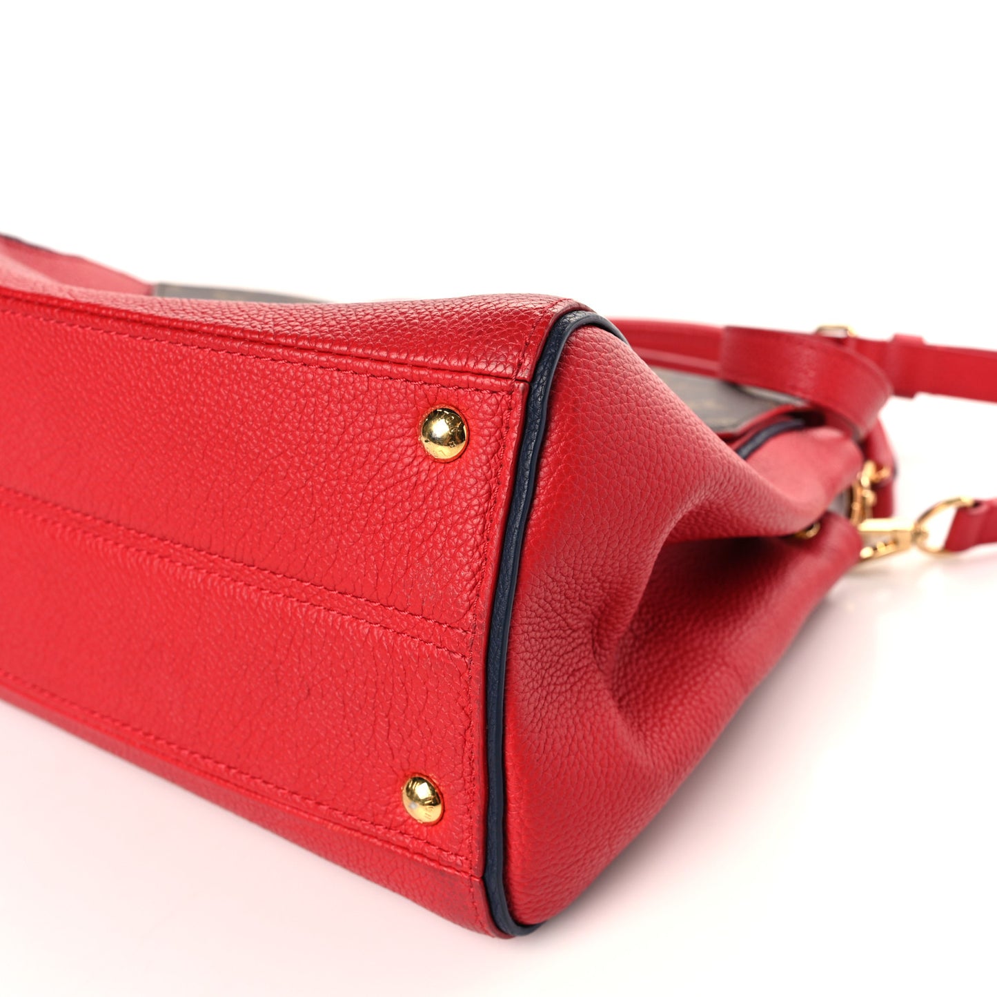 Grained Calfskin Monogram Double V Rubis