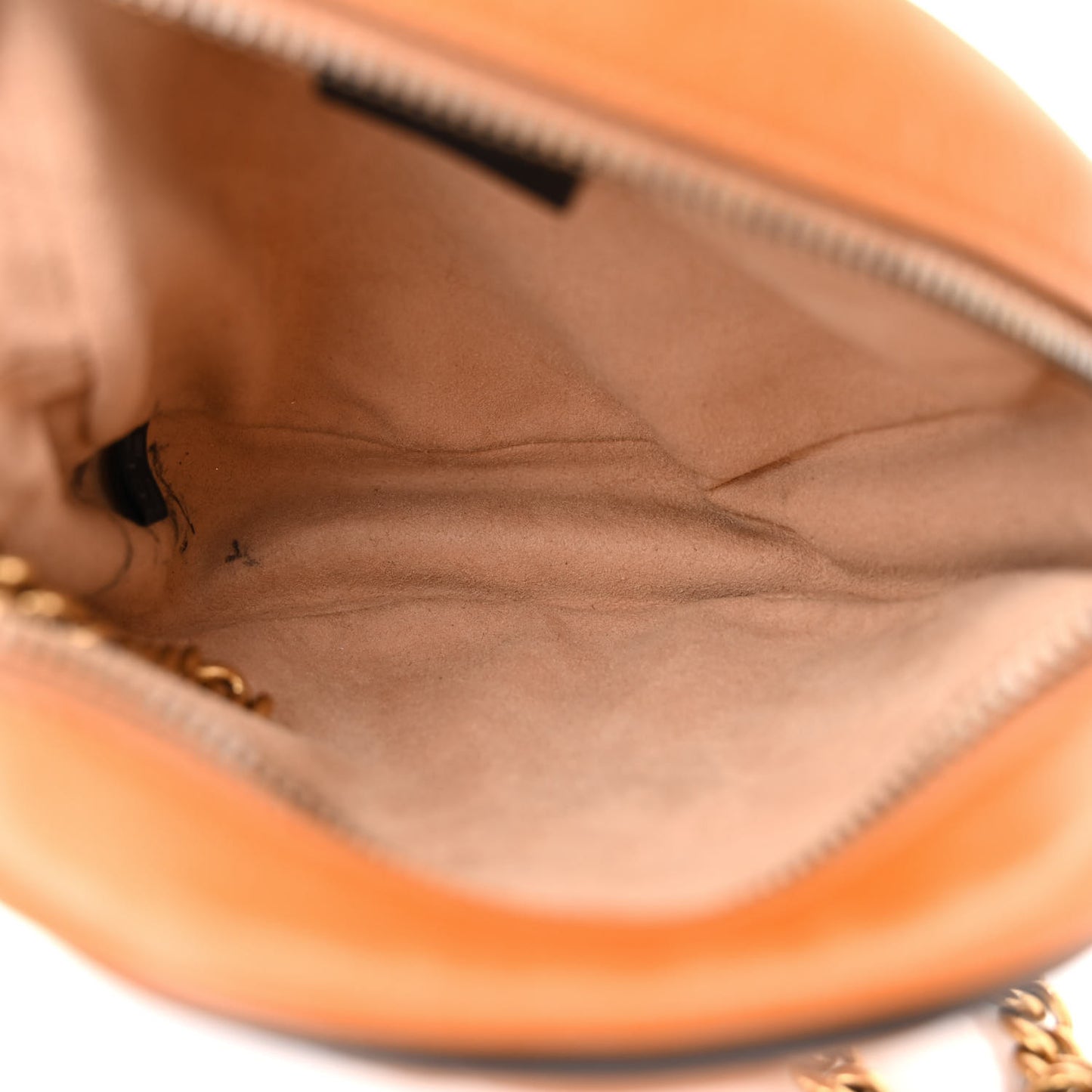 Azalea Calfskin Matelasse Diagonal Mini Torchon GG Marmont Round Shoulder Bag Cognac Black