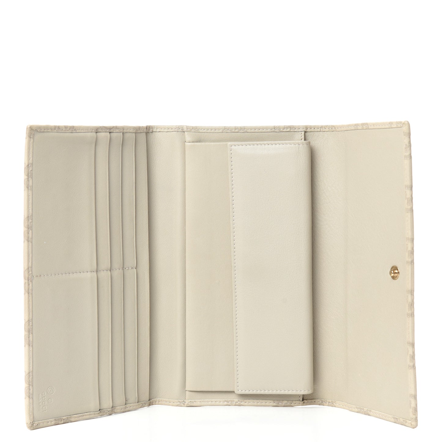 Guccissima Continental Flap Wallet Off White