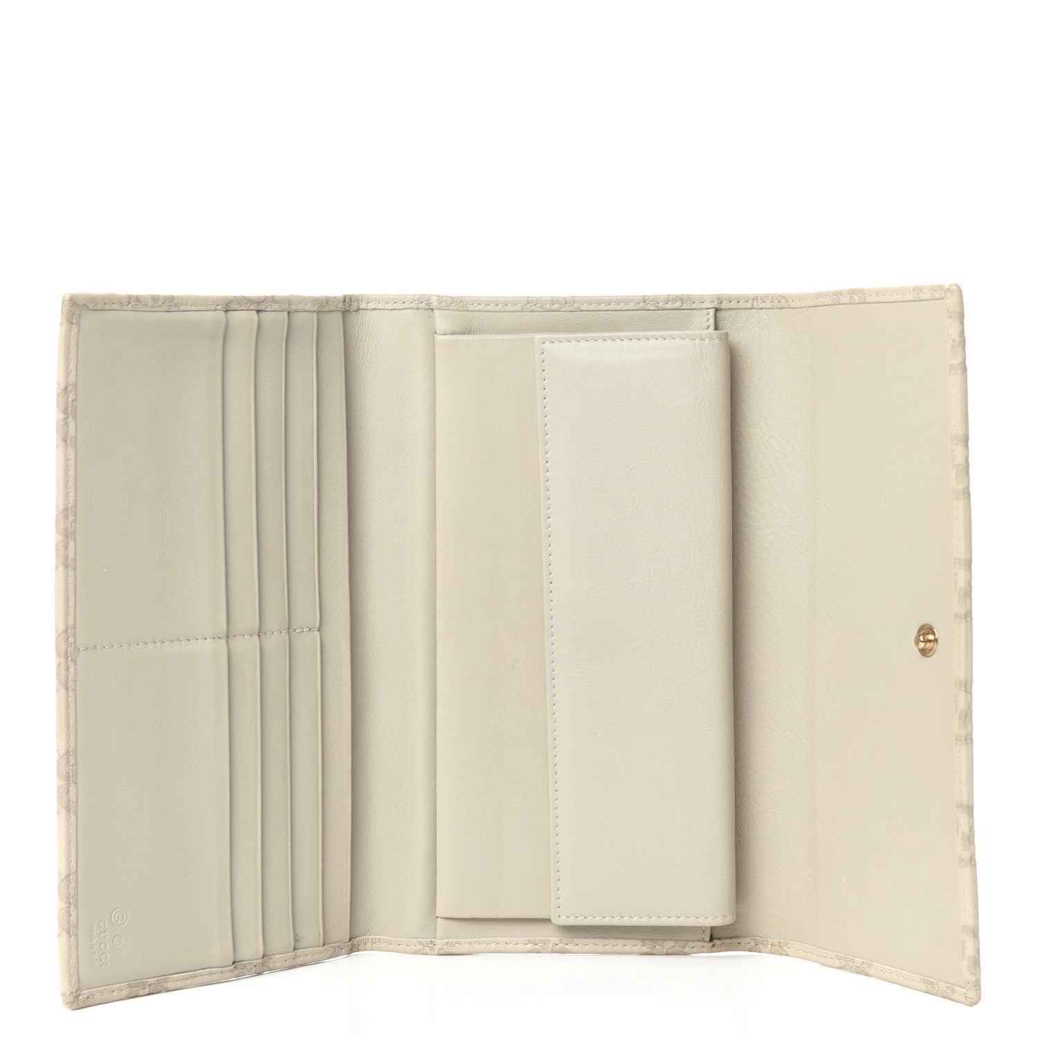 Gucci Guccissima Continental Flap Wallet Off White 5 of 6