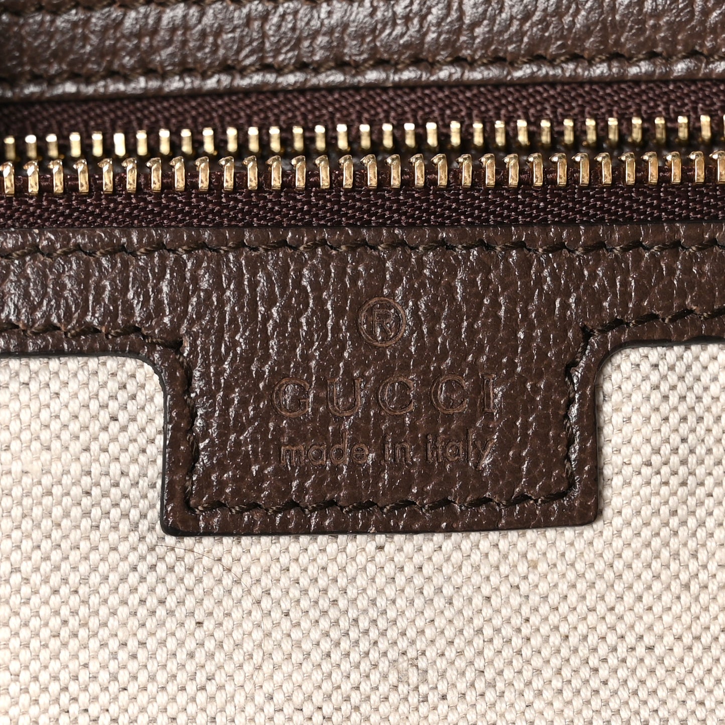 Monogram Jumbo GG Textured Dollar Calfskin Web Medium Ophidia Shopping Tote Camel Ebony