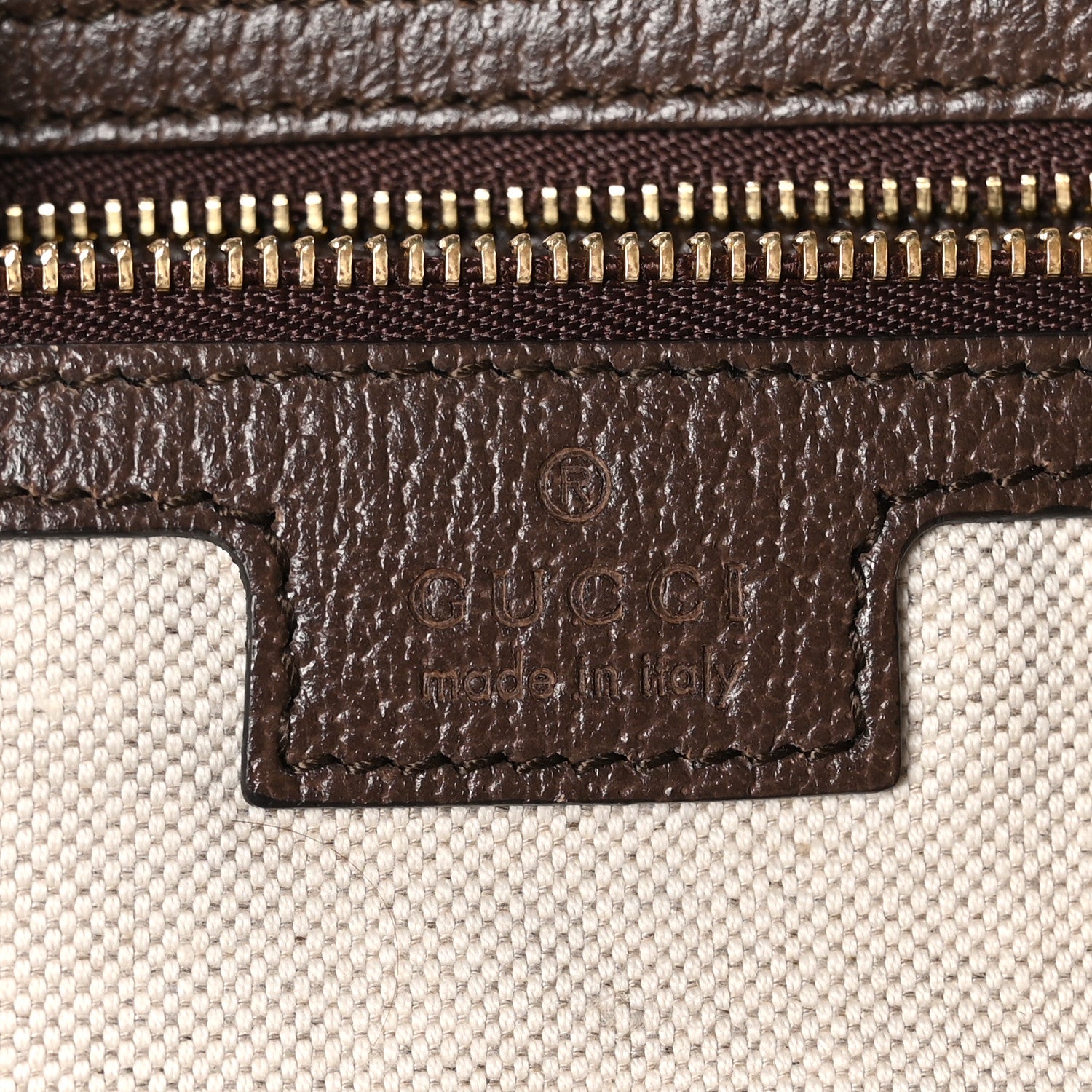 Gucci Monogram Jumbo GG Textured Dollar Calfskin Web Medium Ophidia Shopping Tote Camel Ebony 6 of 10