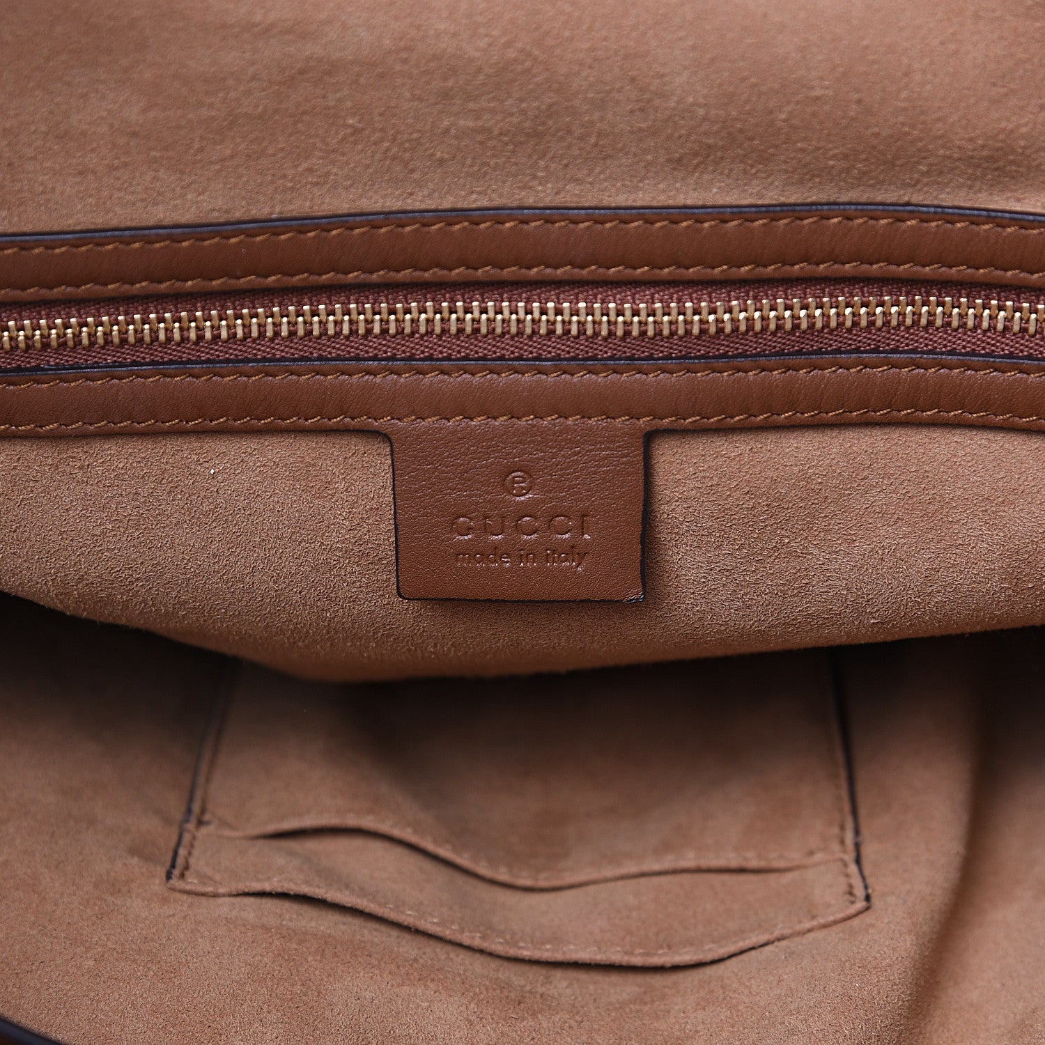 Gucci GG Supreme Monogram Large Linea A Hobo Light Brown 5 of 9
