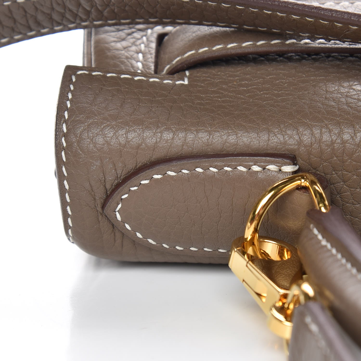 Hermes Taurillon Clemence Kelly Retourne 28 Etoupe 32 of 38