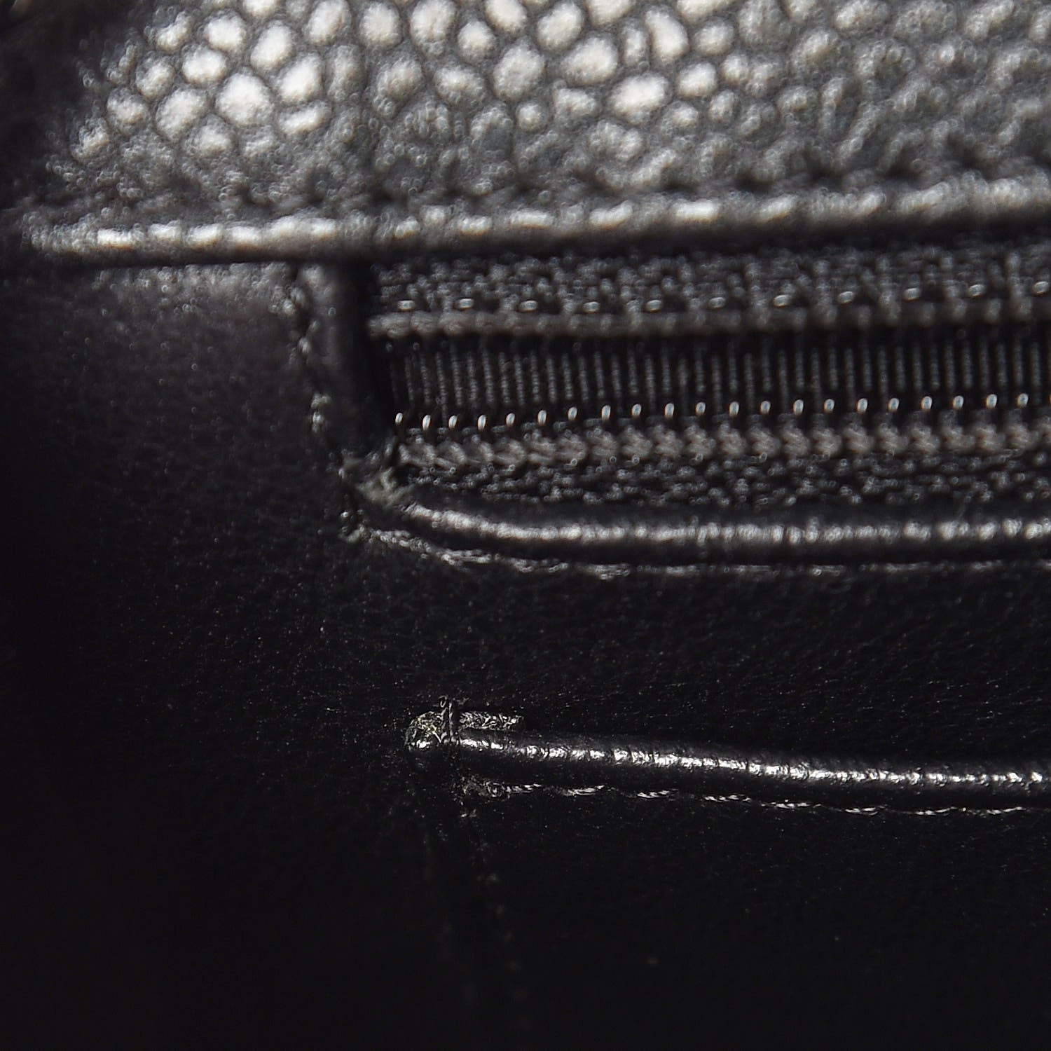 Chanel Metallic Caviar Quilted Mini Rectangular Flap Black 8 of 11