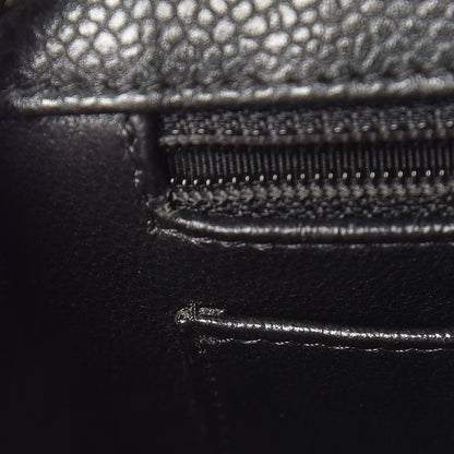 Chanel Metallic Caviar Quilted Mini Rectangular Flap Black 8 of 11