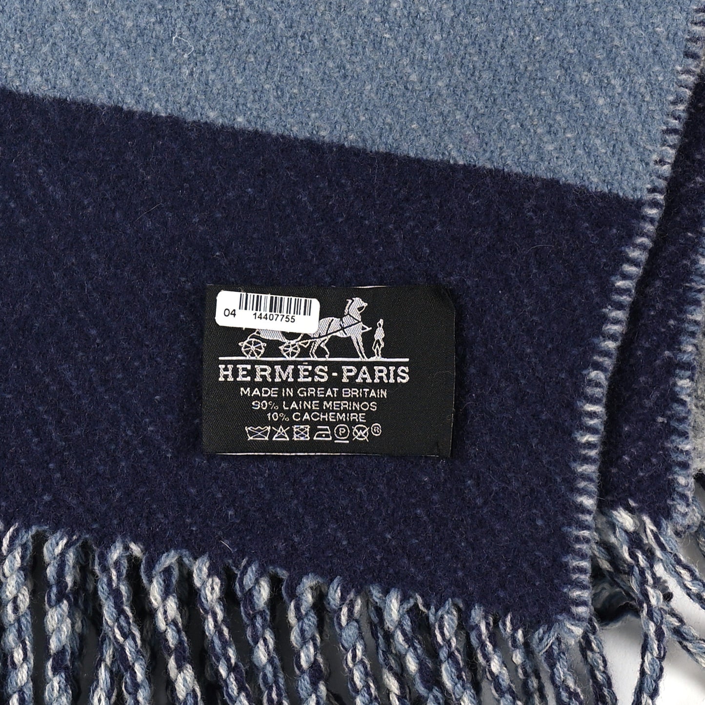 Cashmere Wool Brides De Gala Plaid Blanket Glacier