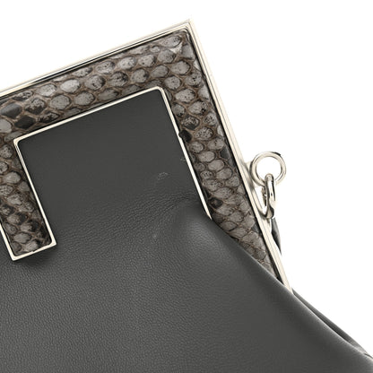 Fendi Shiny Nappa Snakeskin Small Fendi First Anthracite Asfalto 11 of 11