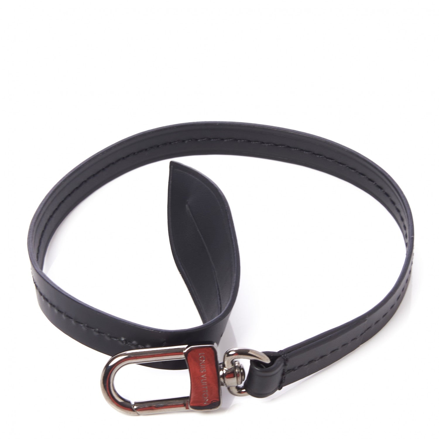 Louis Vuitton Calfskin Pochette Accessories Strap Black 3 of 5