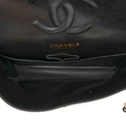 Chanel Iridescent Calfskin Chevron Quilted Medium Double Flap Black 5 of 11
