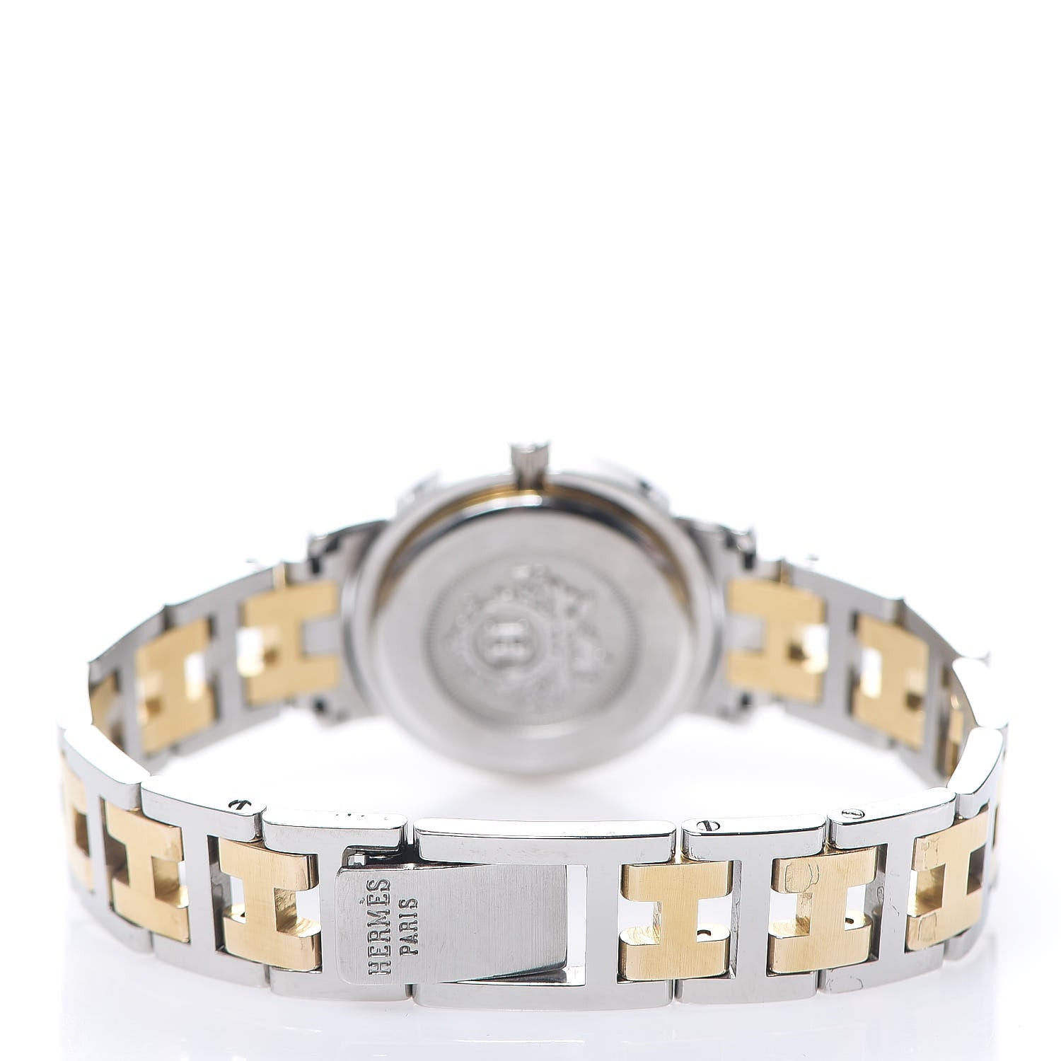 Hermes Stainless Steel 24mm Clipper Quartz Watch Gold 3 of 7