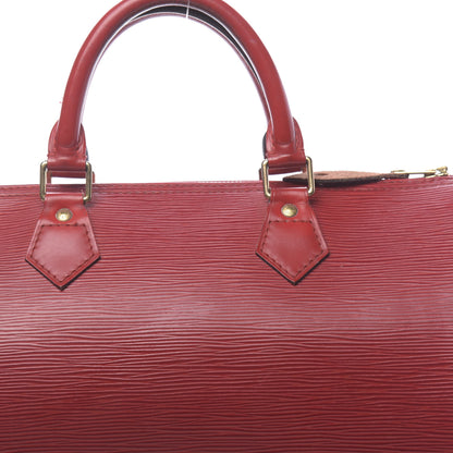 Louis Vuitton Epi Speedy 30 Castillan Red 12 of 16