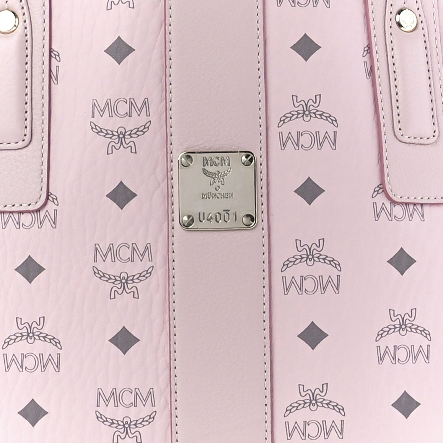 MCM Visetos Medium Liz Reversible Shopper Tote Powder Pink 15 of 22