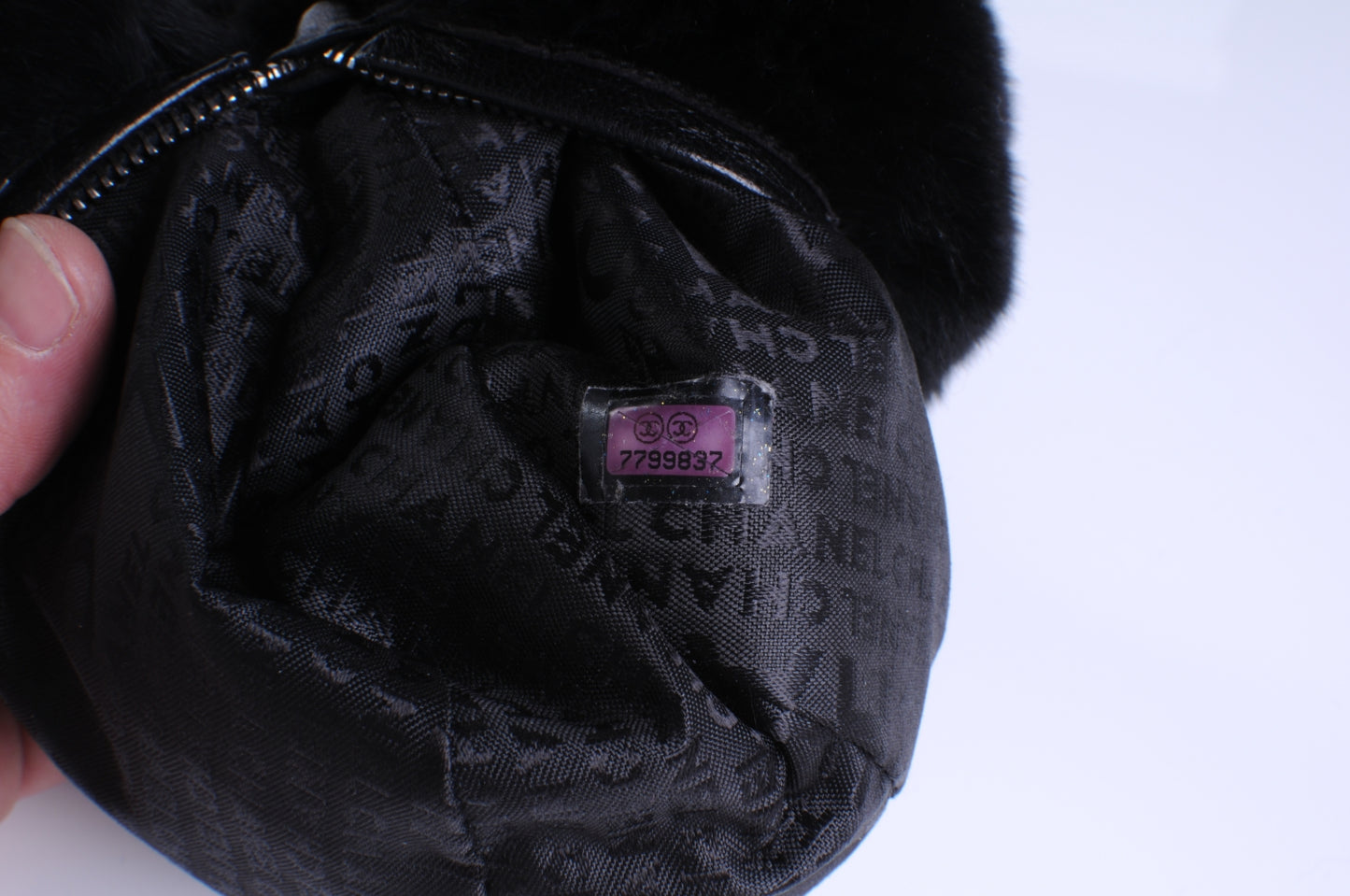 Rabbit Fur Hobo Black