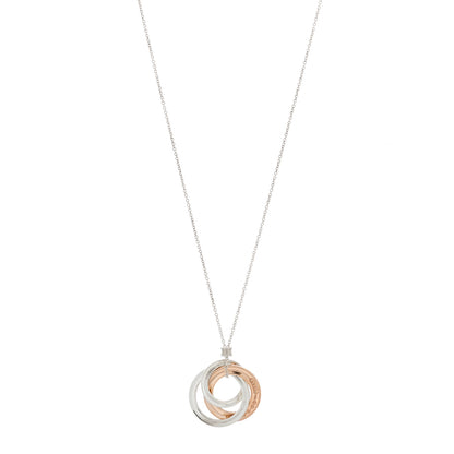Tiffany Sterling Silver Rubedo Small Interlocking Circles Pendant Necklace 1 of 7