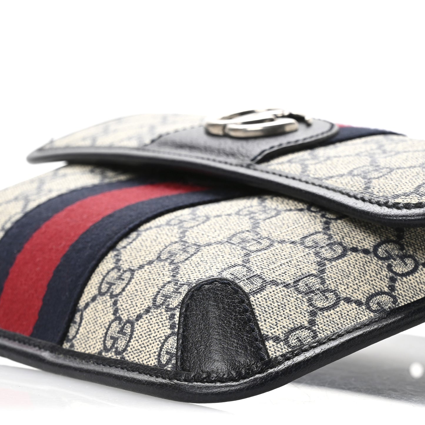 GG Supreme Monogram Web Small Ophidia Belt Bag 90 36 Beige Navy