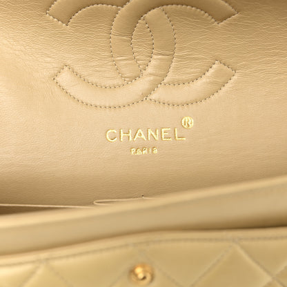 Chanel Lambskin Quilted Medium Double Flap Beige 6 of 14