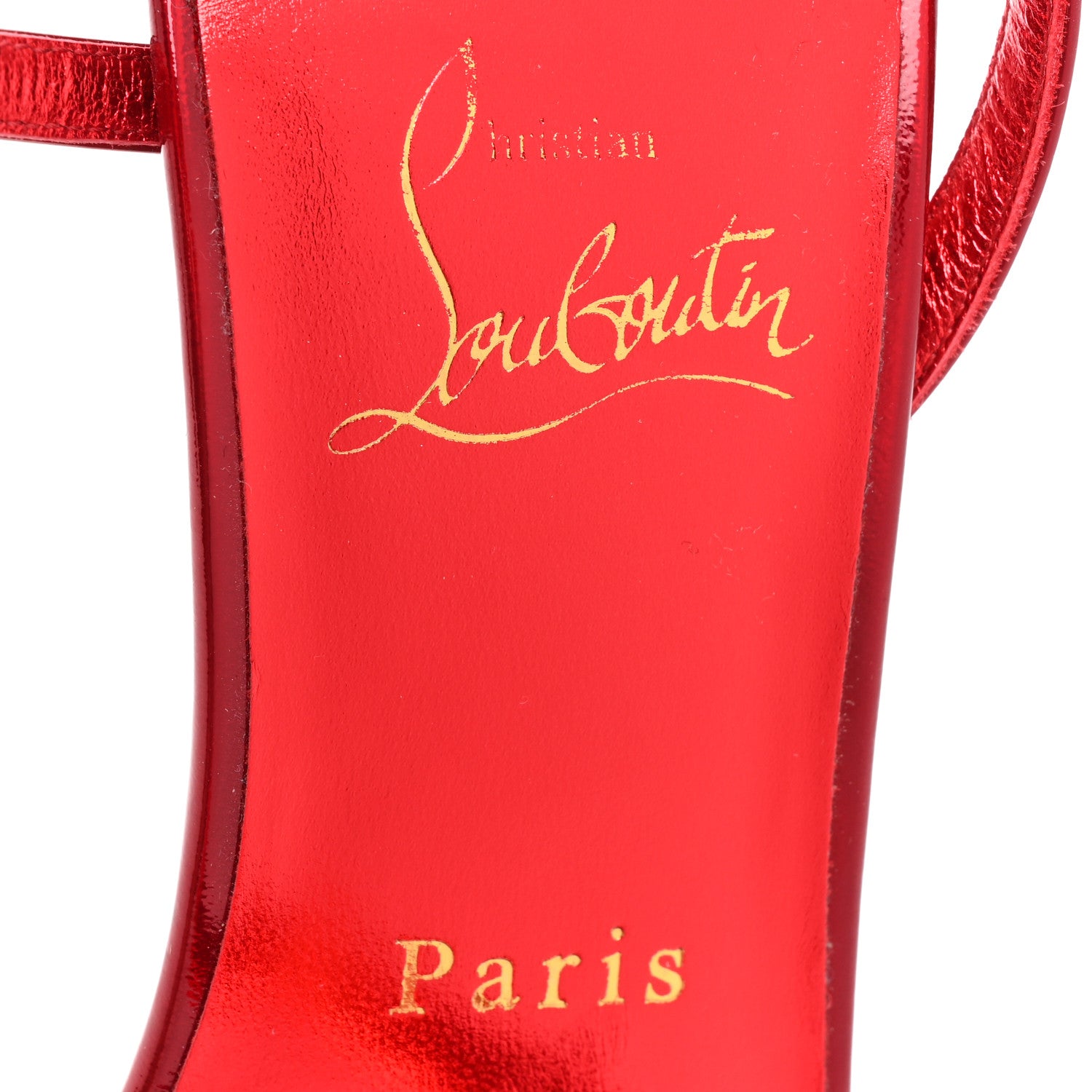 Christian Louboutin Metallic Patent Rosalie 100 Sandals 39.5 Loubi 7 of 10