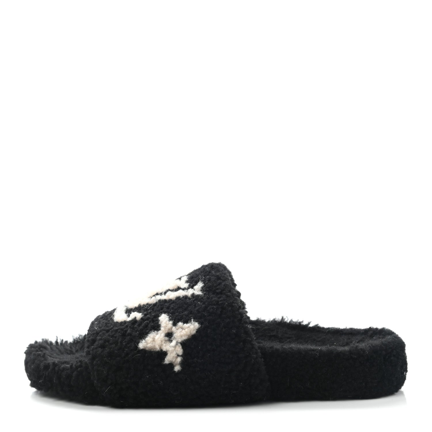 Louis Vuitton Shearling Paseo Flat Comfort Mule 41 Black 1 of 10