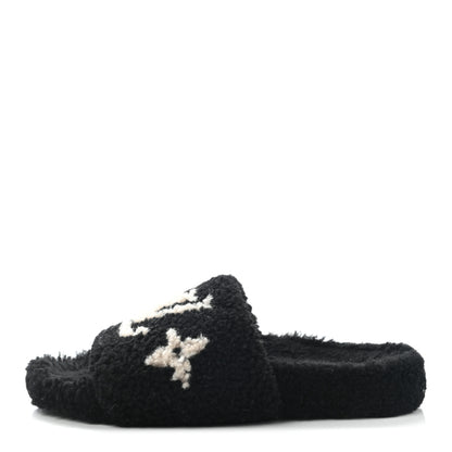 Louis Vuitton Shearling Paseo Flat Comfort Mule 41 Black 1 of 10