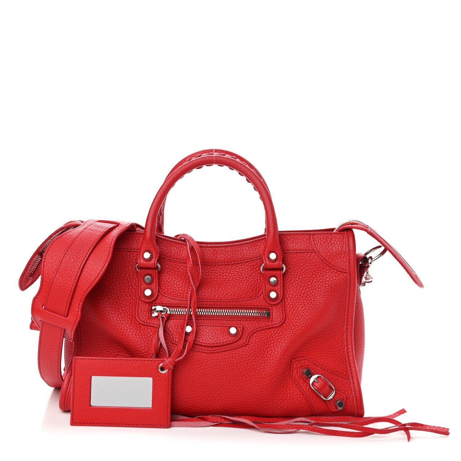 Balenciaga Vibrato Calfskin Classic Silver Hardware S City Rouge Cerise 1 of 10