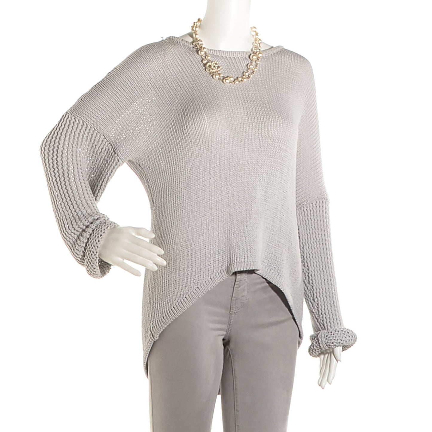 Pearl CC Long Necklace Gold