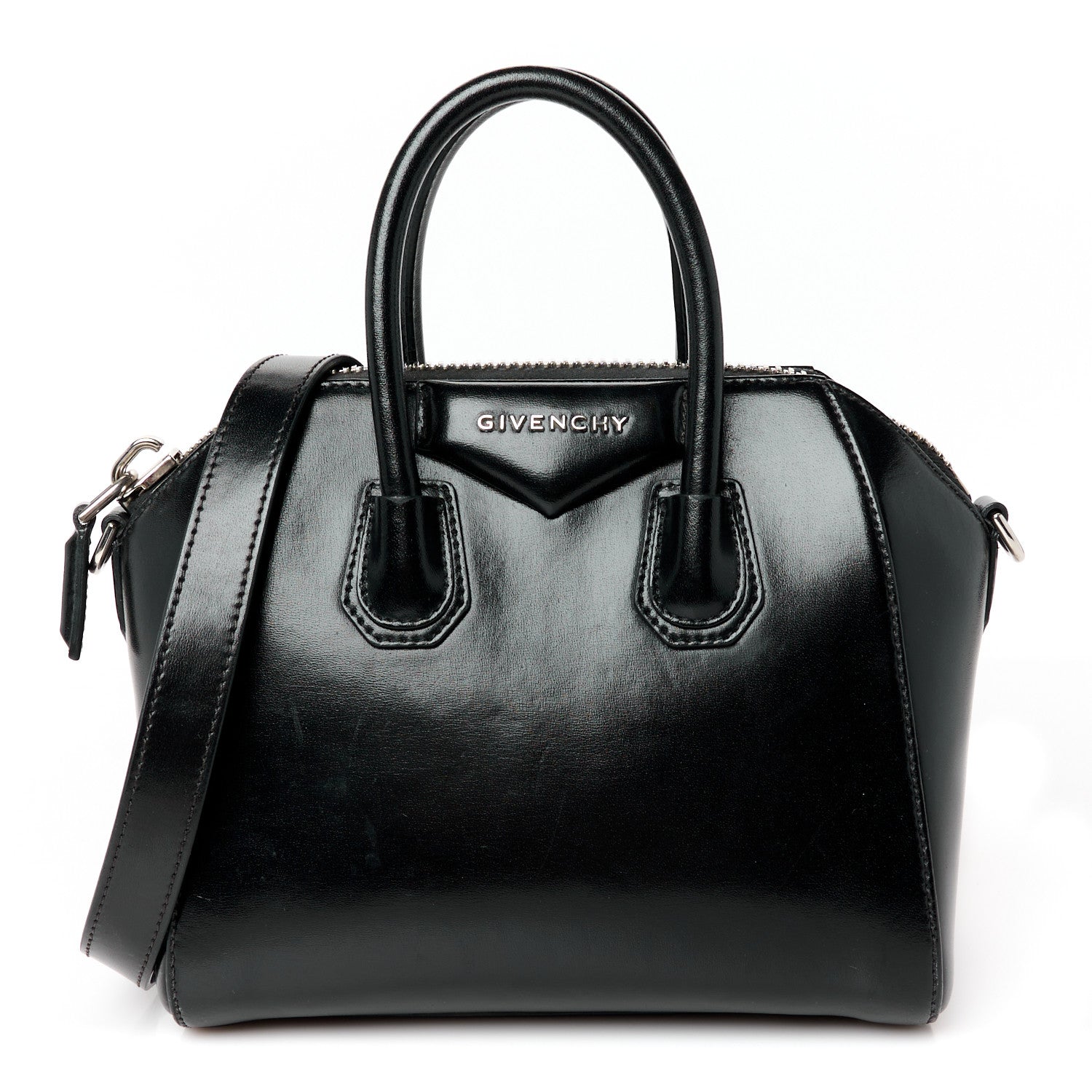 Givenchy Shiny Lord Calfskin Mini Antigona Black 1 of 10
