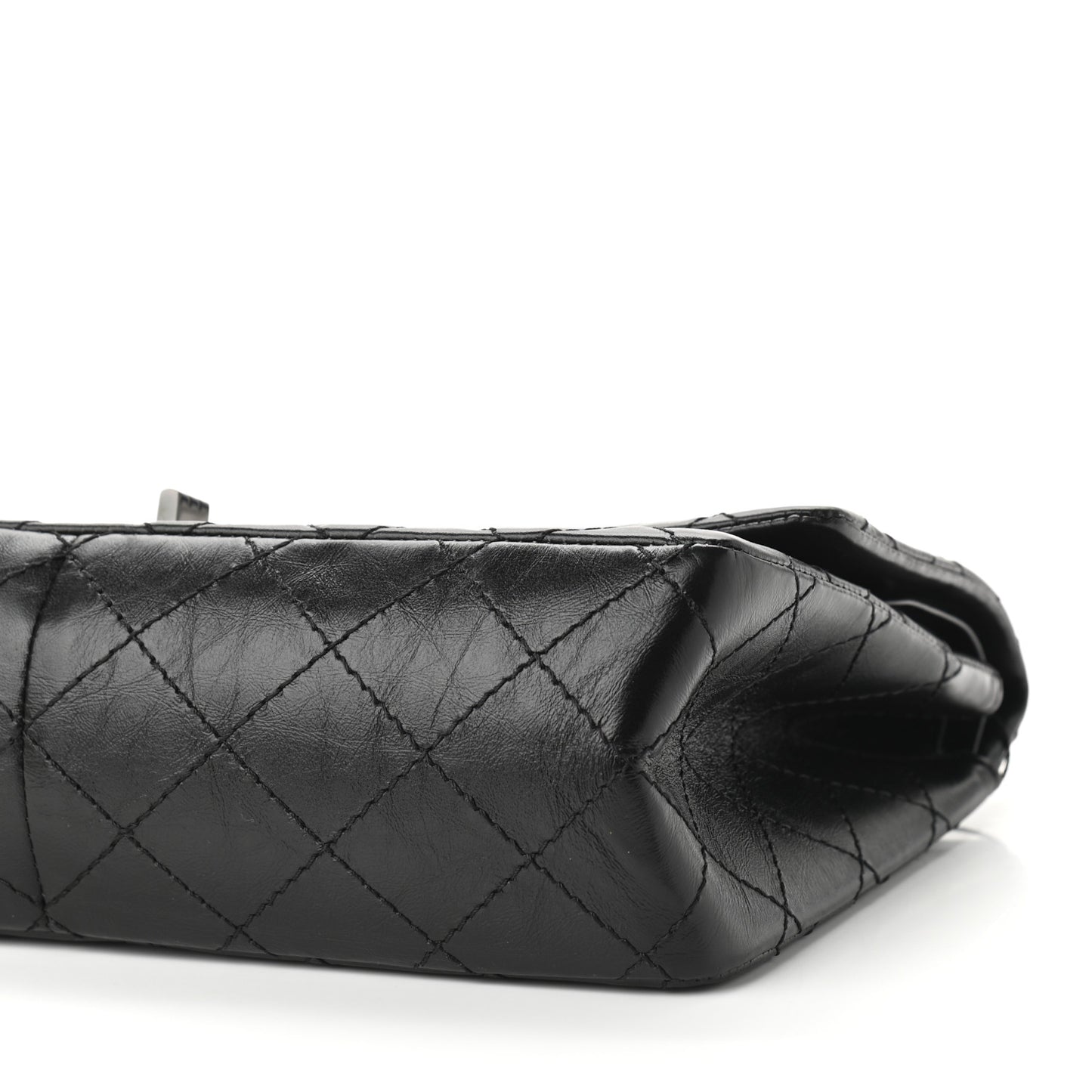 Aged Calfskin Quilted 2.55 Reissue 226 Flap So Black