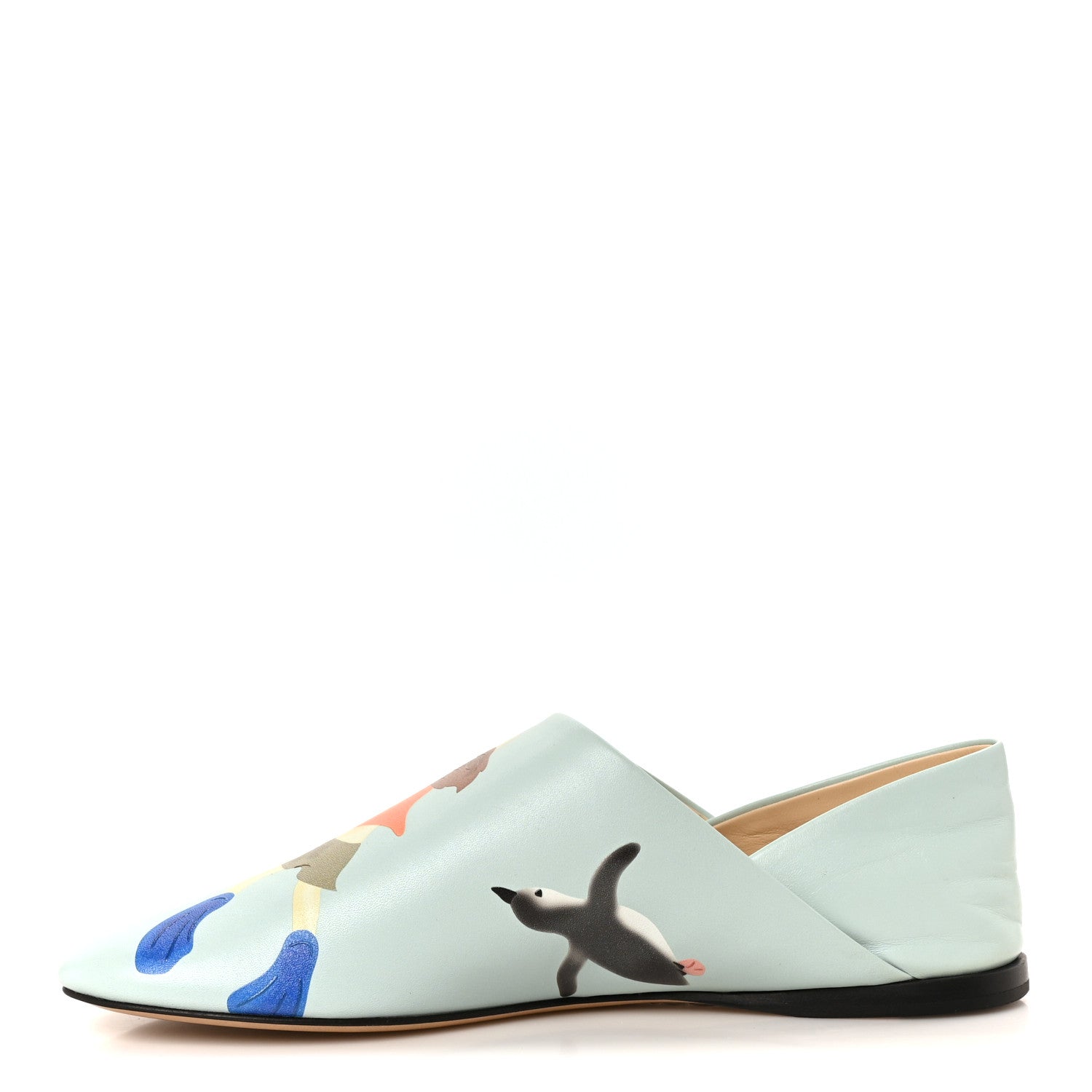Loewe X SUNA FUJITA Goatskin Peguin Toy Slipper 36 Blue Iceberg 1 of 9