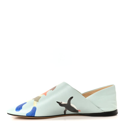 Loewe X SUNA FUJITA Goatskin Peguin Toy Slipper 36 Blue Iceberg 1 of 9