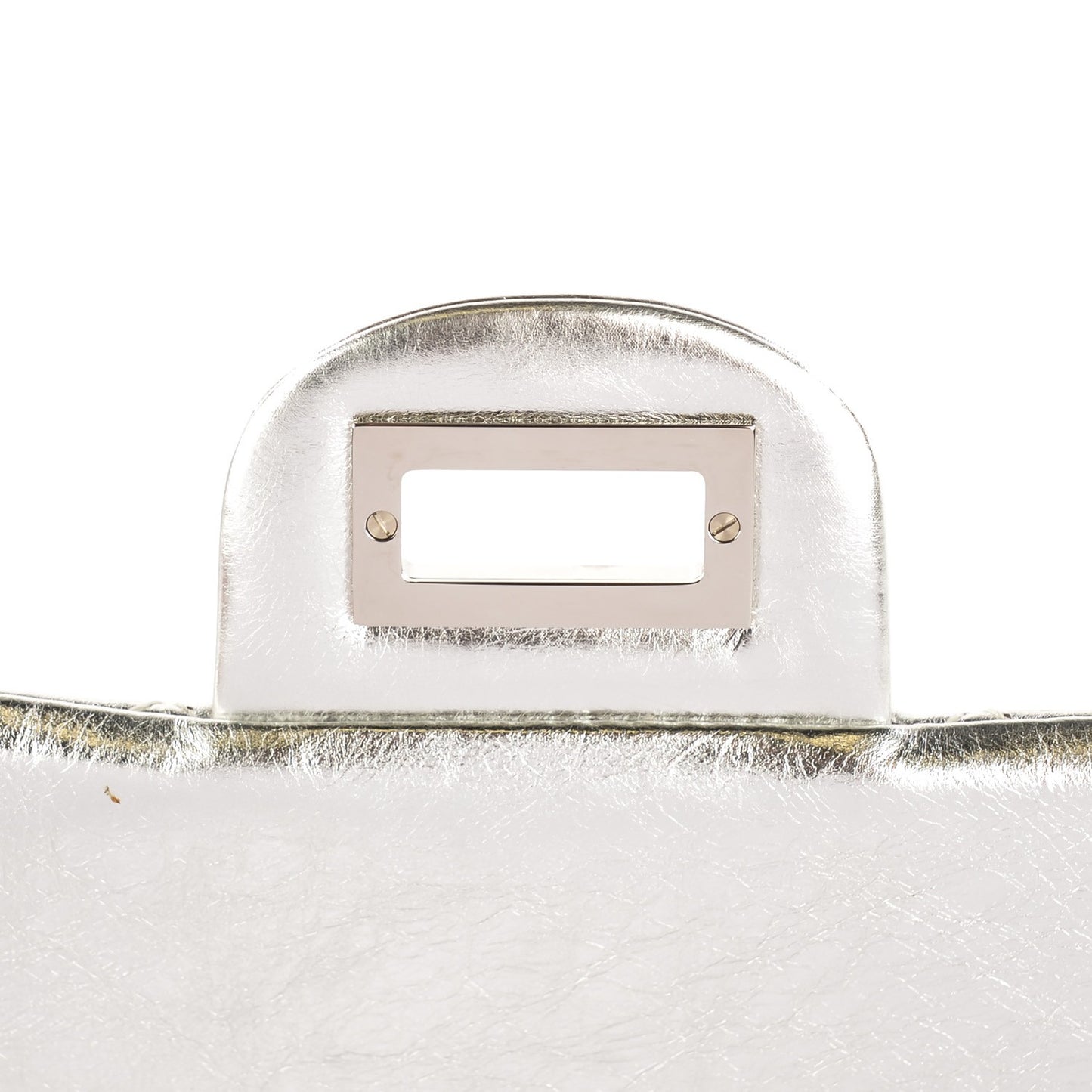 Metallic Aged Calfskin Quilted 2.55 Reissue 227 Flap Silver
