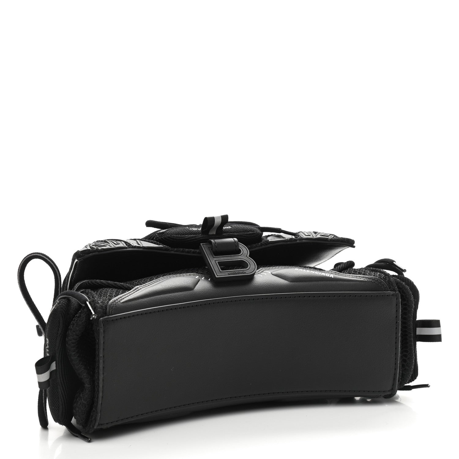Balenciaga Faux Calfskin Fabric Small Sneakerhead Top Handle Bag Black 4 of 8