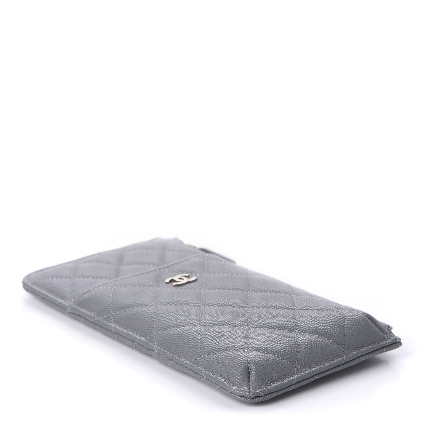 Caviar Quilted Classic iPhone Pouch Grey