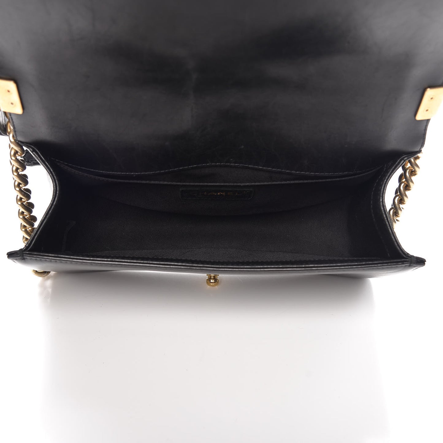 Lambskin Quilted Medium Boy Flap Black