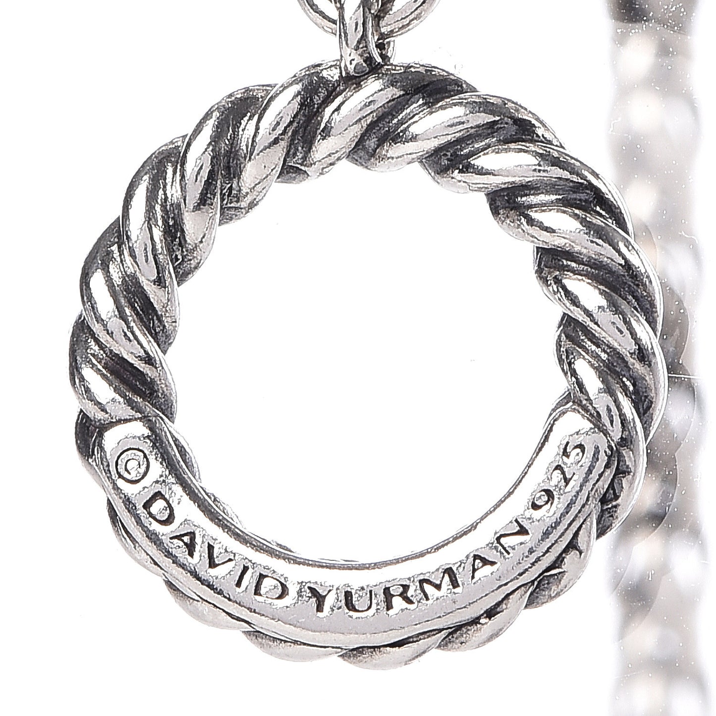 Darkened Sterling Silver Chain Three Strand Necklace