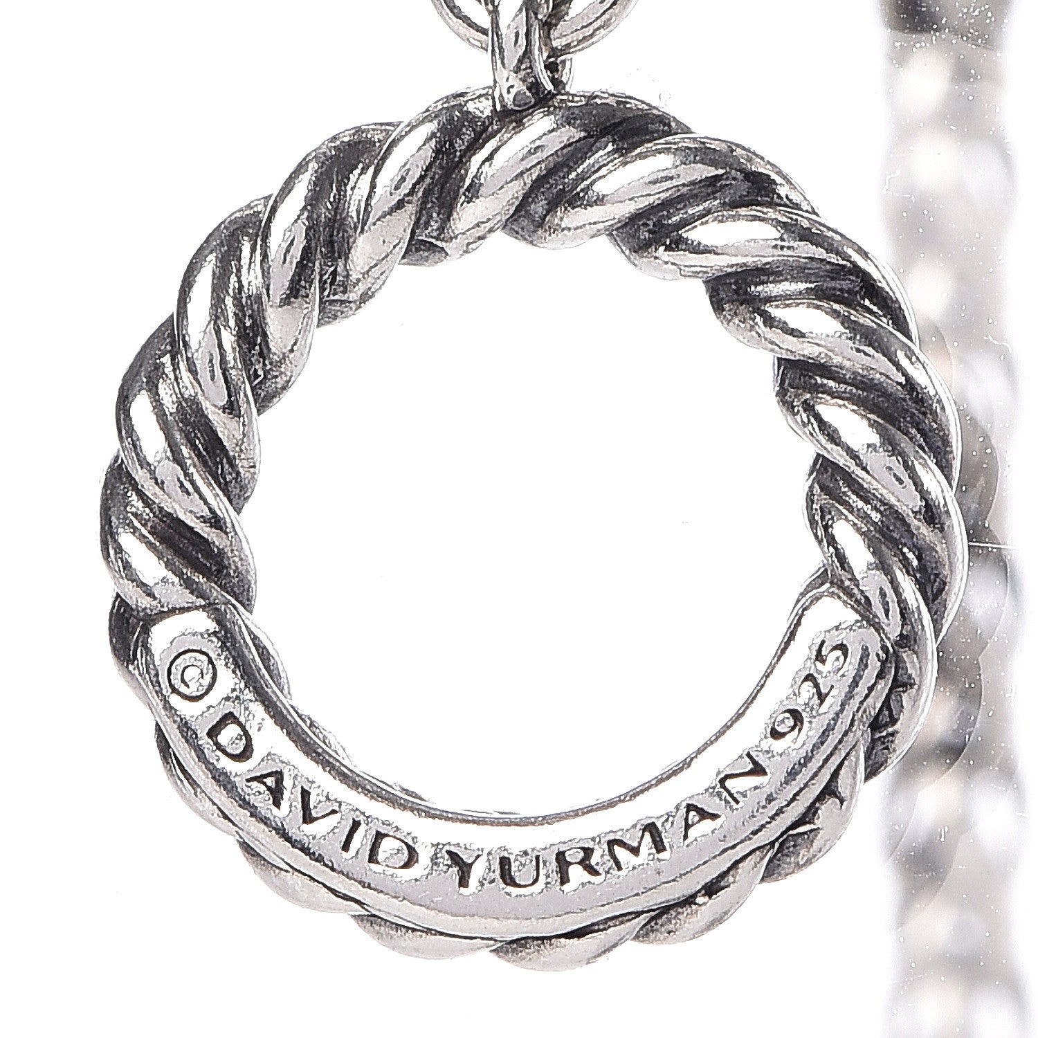 David Yurman Darkened Sterling Silver Chain Three Strand Necklace 5 of 5