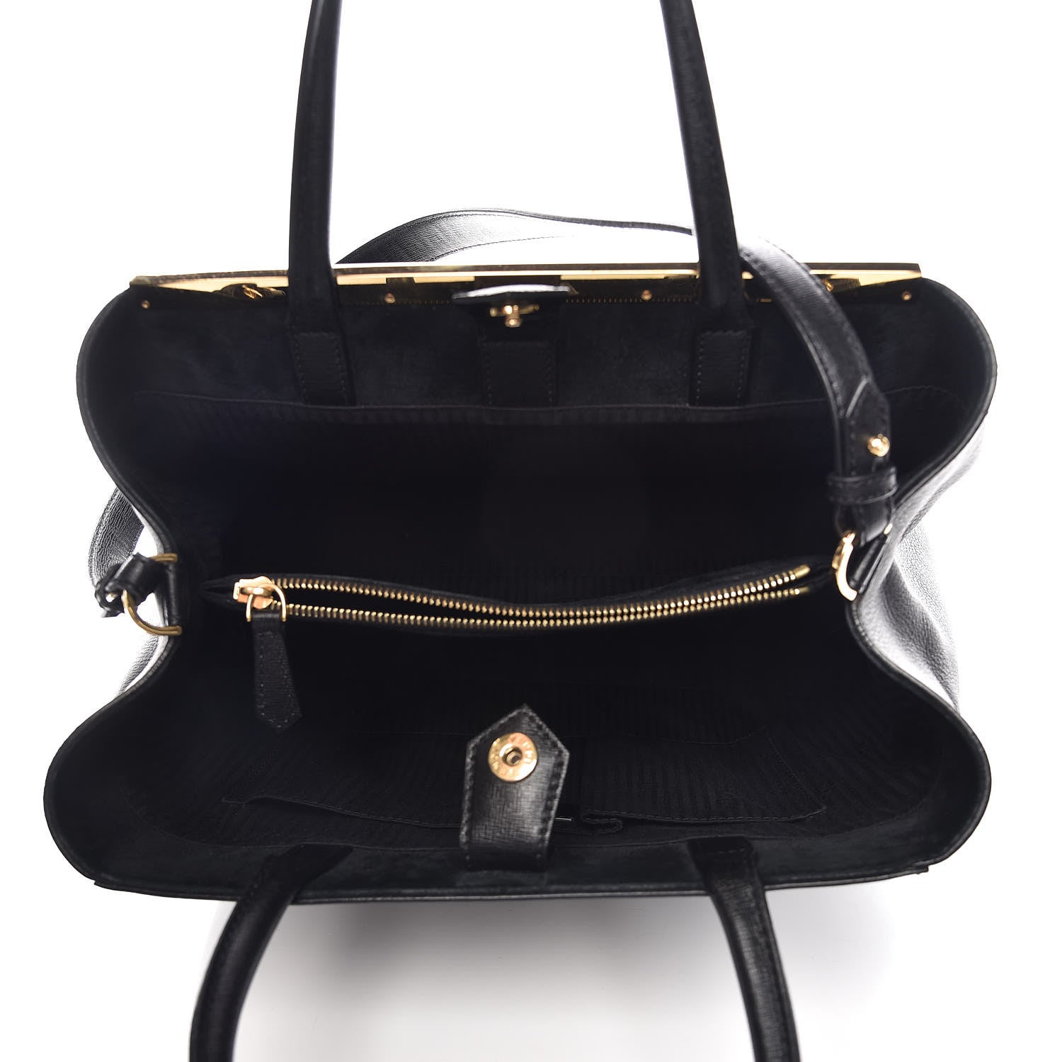 Fendi Vitello Elite Regular 2Jours Tote Black 7 of 18