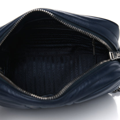 Prada Soft Calfskin Diagramme Crossbody Bag Baltico 4 of 6